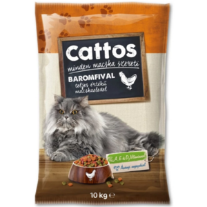 Cattos Sz&aacute;raz Macskaeledel Baromfi 10kg 