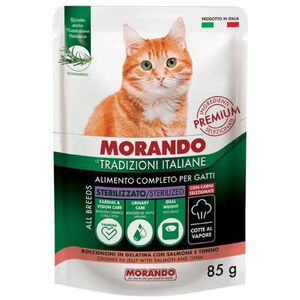 Morando TI nedves macskaeledel 85g lazaccal &eacute;s tonhallal zsel&eacute;s